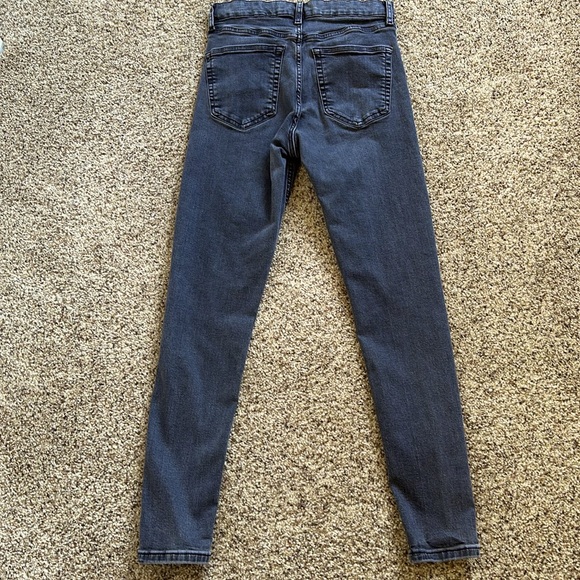 Topshop Moto Jamie Skinny Stretchy Jeans In Gray Waist 28 Length 32 - Picture 5 of 8